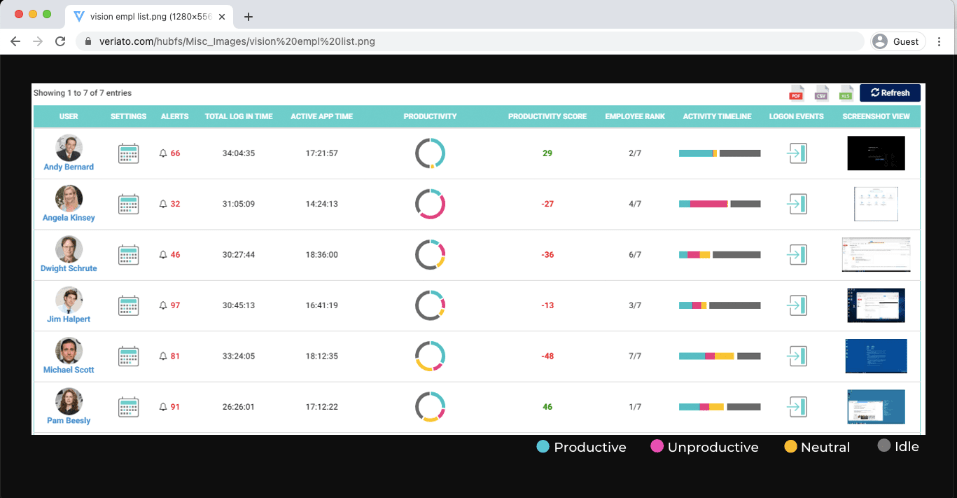 Veriato Emp Productivity Monitoring