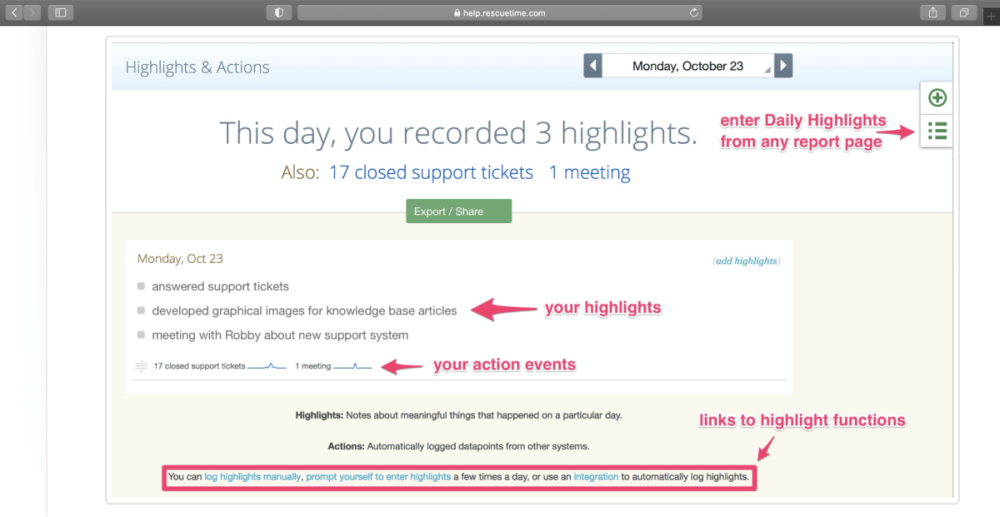 RescueTime Project Management