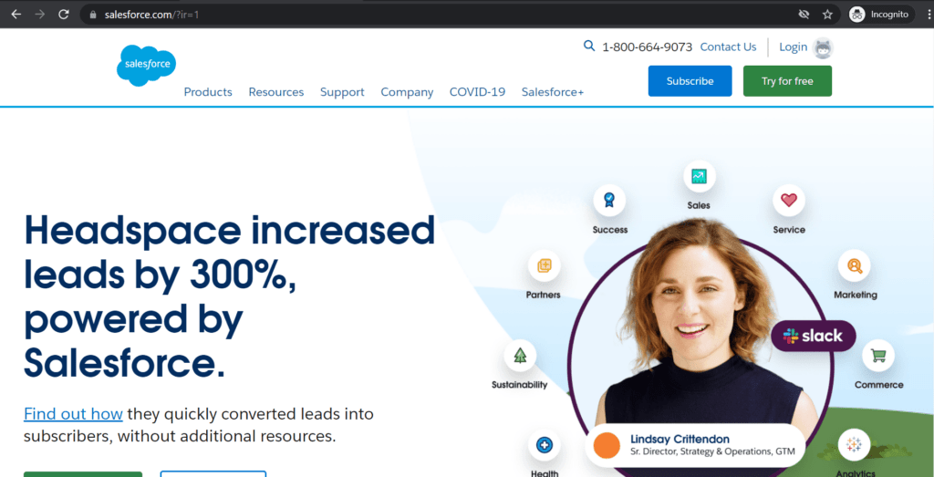 salesforce homepage