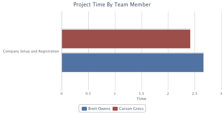 project time by team member - chrometa