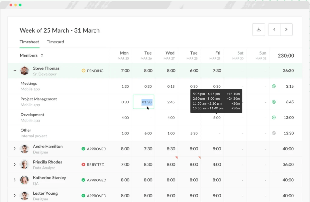 Everhour time tracking