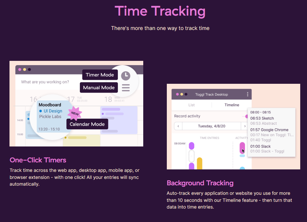 Toggl time tracking