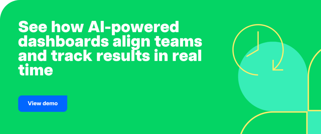 See how AI-powered dashboards align teams and track results in real time.