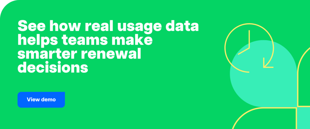See how real usage data helps teams make smarter renewal decisions