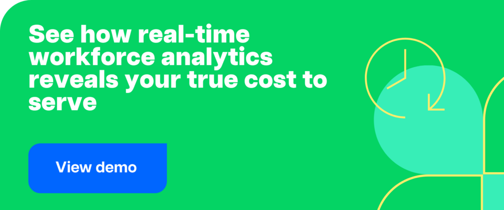 See how real-time workforce analytics reveals your true cost to serve