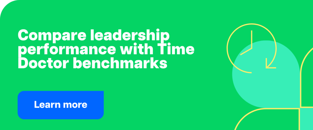 Compare leadership performance with Time Doctor benchmarks