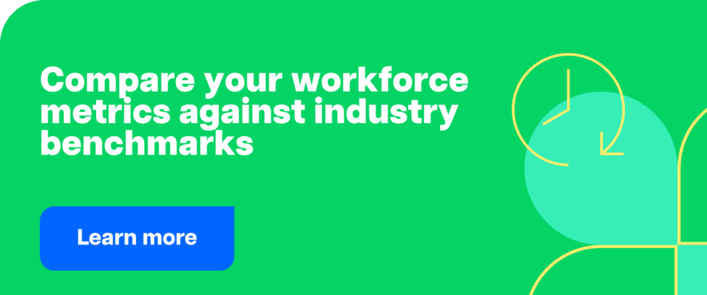 Compare your workforce metrics against industry benchmarks