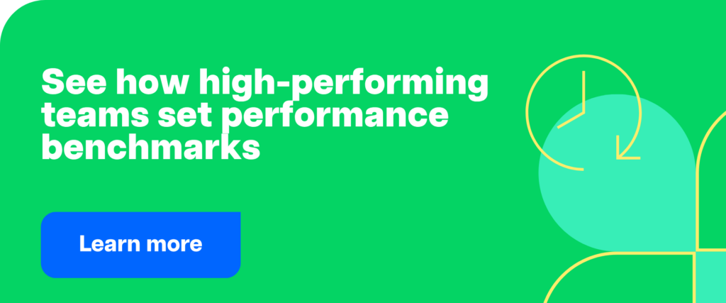 See how high-performing teams set performance benchmarks